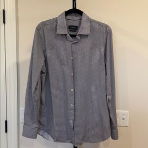 Bugatchi White & Black Micro Dot Dress Shirt